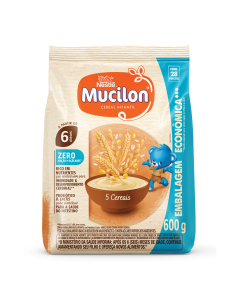 Cereal Infantil Mucilon 5 Cereais Zero Açúcar 600g